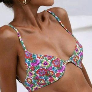 New! REVOLVE | VDM The Label Heidi 60s Floral Underwire Bikini Top